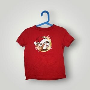 Buc-ees Red Kids Santa Graphic T-Shirt youth XS